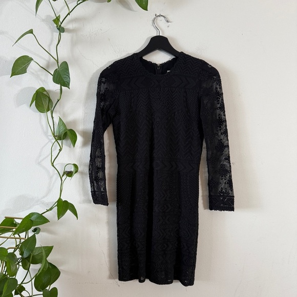 Isabel Marant Pour H&M Gatsby Embroidered Long Sleeve Black Shift dress - Picture 3 of 7